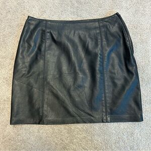 Danier Leather black leather miniskirt